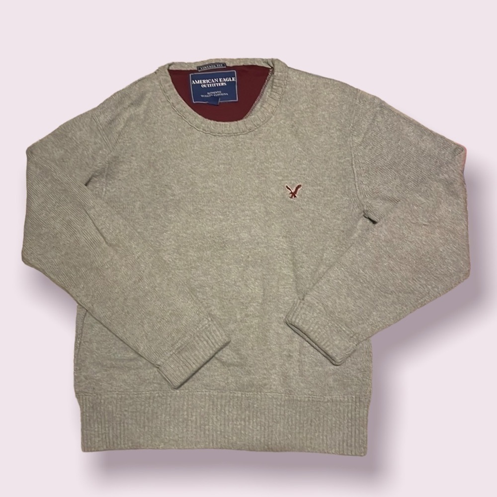 VINTAGE Fit‎ American Eagle Outfitters Gray Sweater Pull Over Medium
